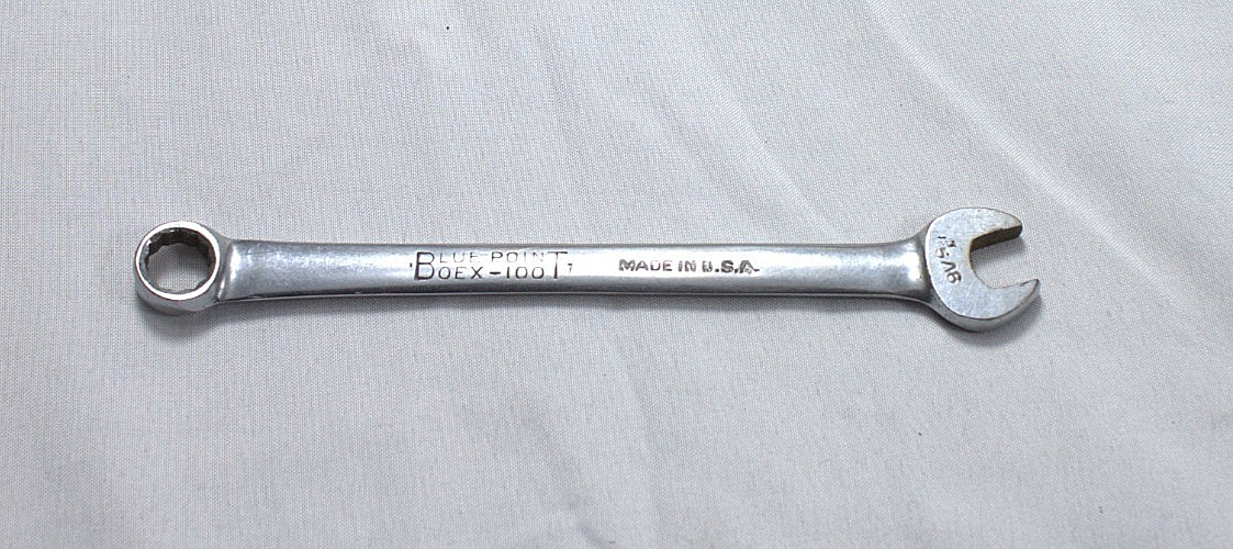 Snap-on’s Blue Point OEX-100 5/16″ 12-point Short Combination Wrench vinatge