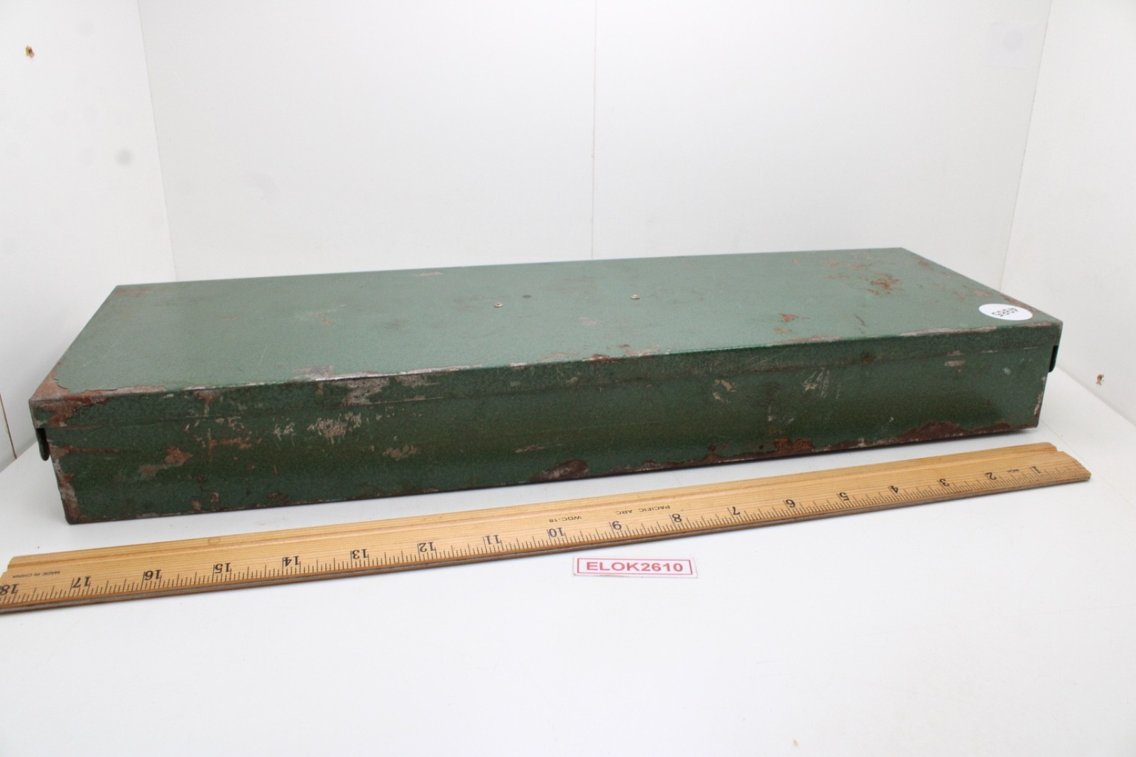 S-K TOOLS 18”x6”x 2.5″ 1/2″ Drive Green Metal Socket/Ratchet Box USA