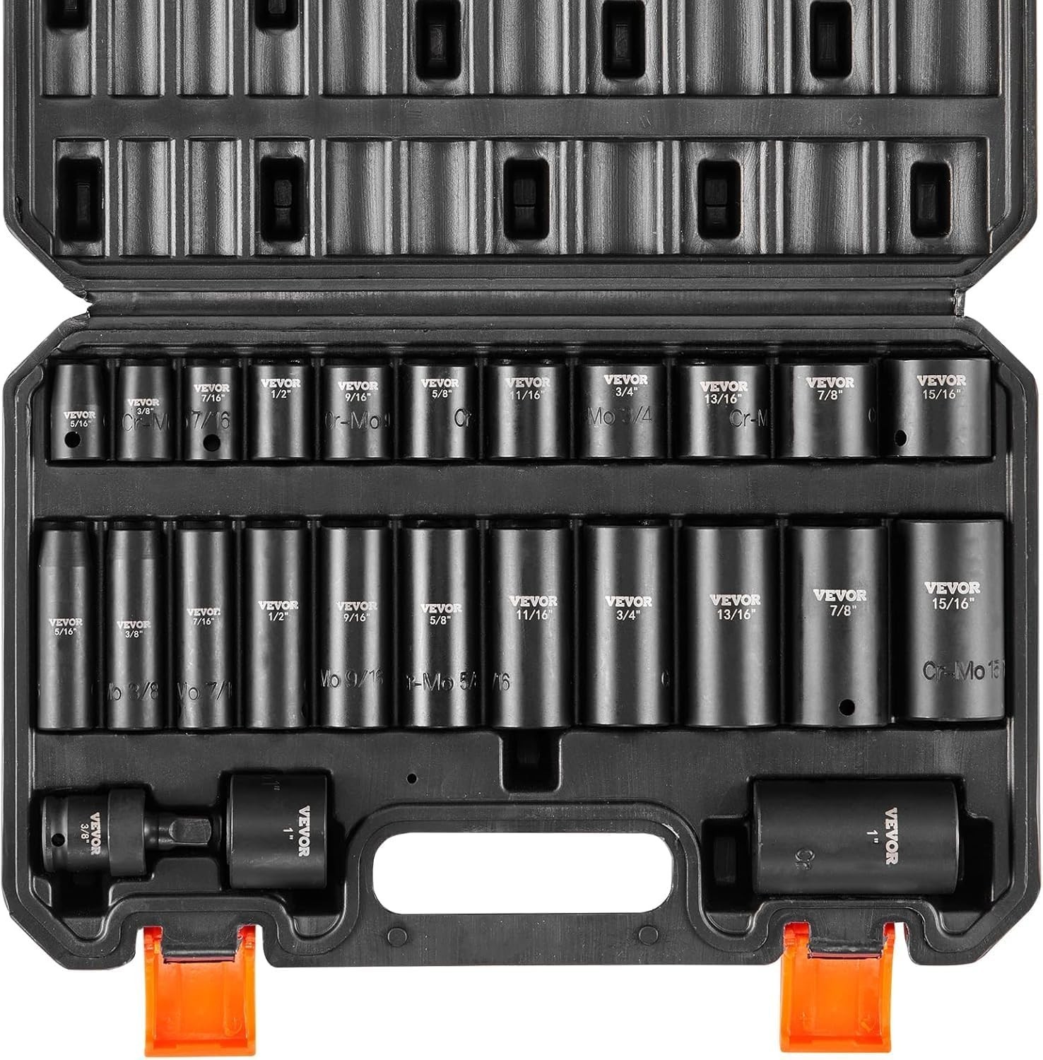 Heavy-Duty 3/8″ Drive Impact Socket Set 25pc for Auto Repair