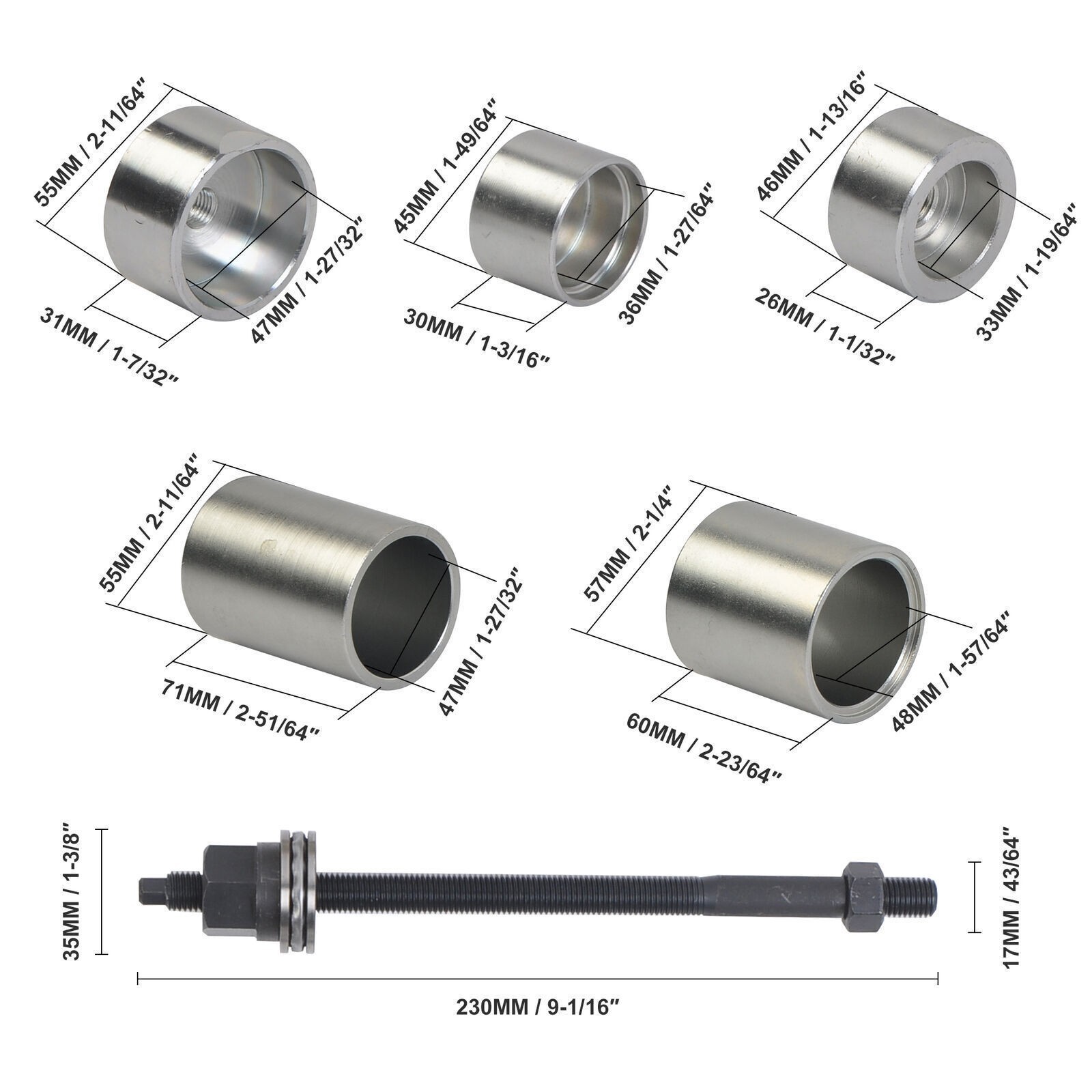 Rear Axle Ball Joint Removal Installer Bearing Puller Tool for BMW 1 to 8 Series