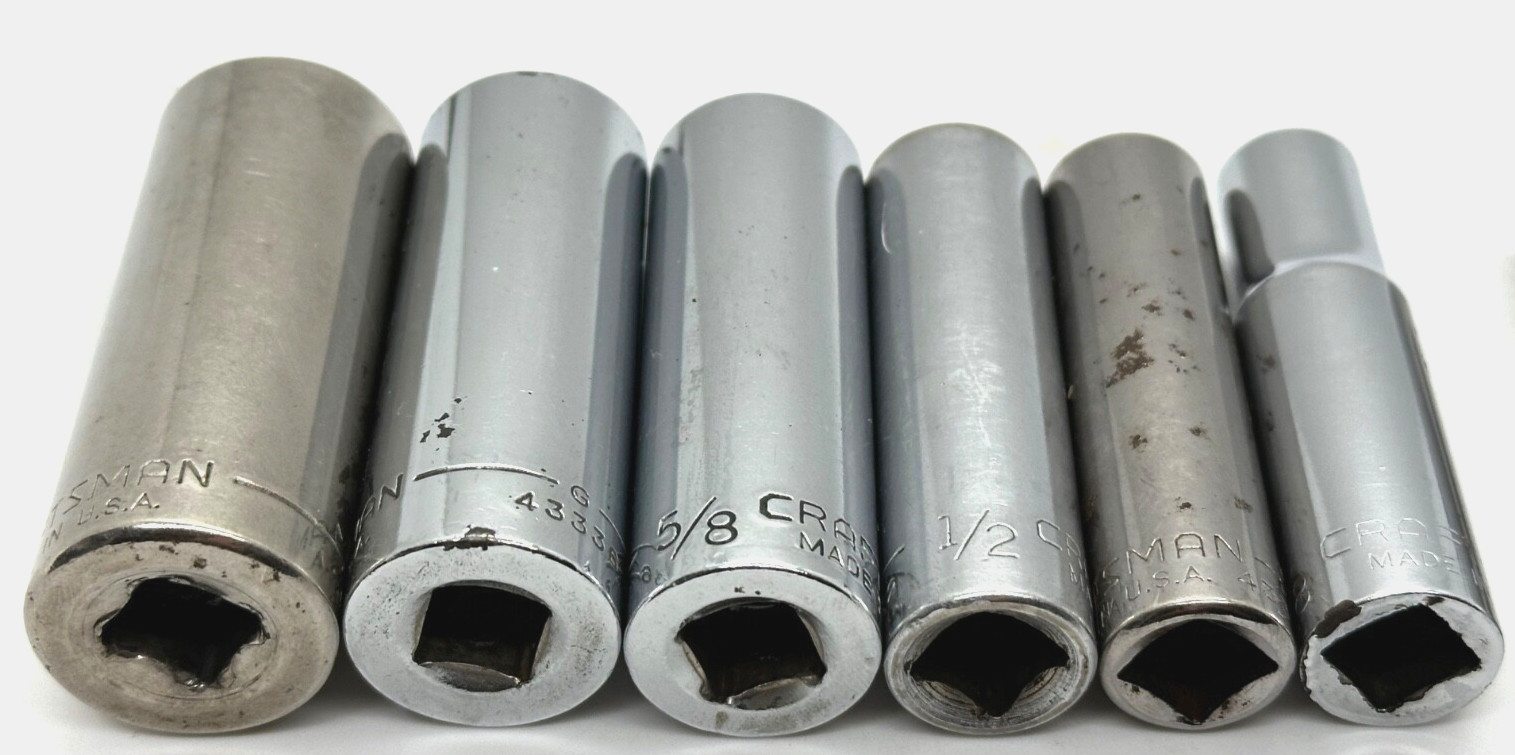 🇺🇸 Craftsman Tools USA METRIC & SAE Deep Socket Set Lot 3/8″ Drive 6-point