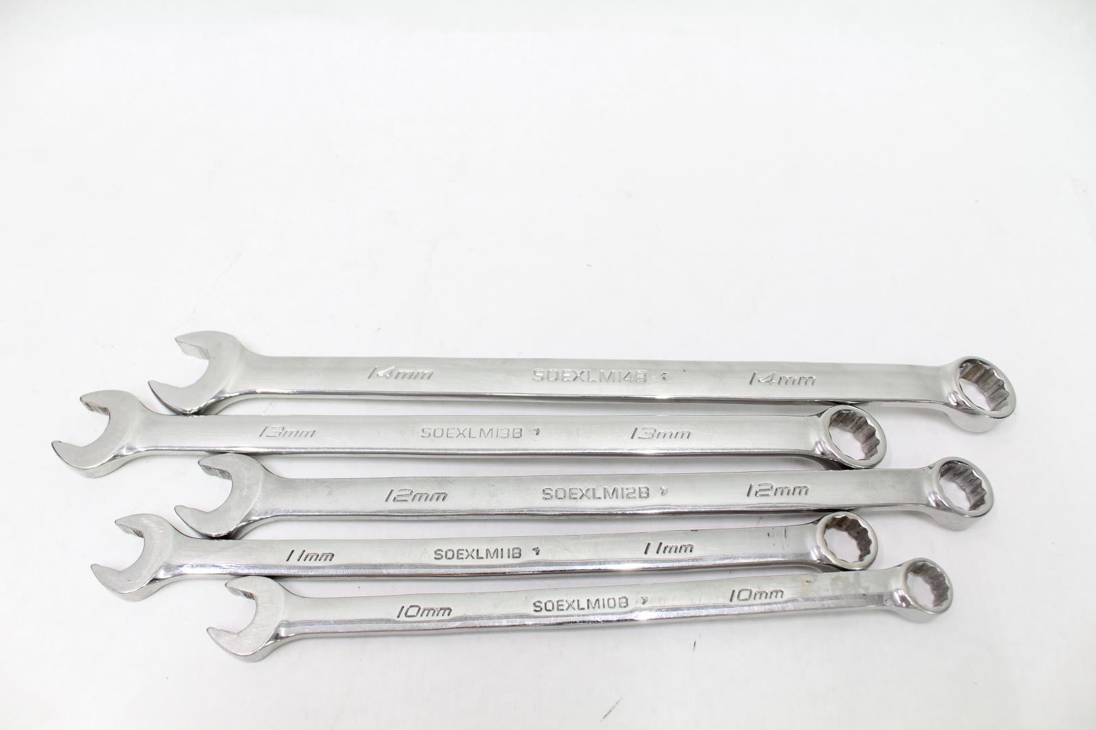 Snap-on 12-Point Flank Drive Plus Long Combo Wrench Set, Metric 10-18mm, 21,24mm