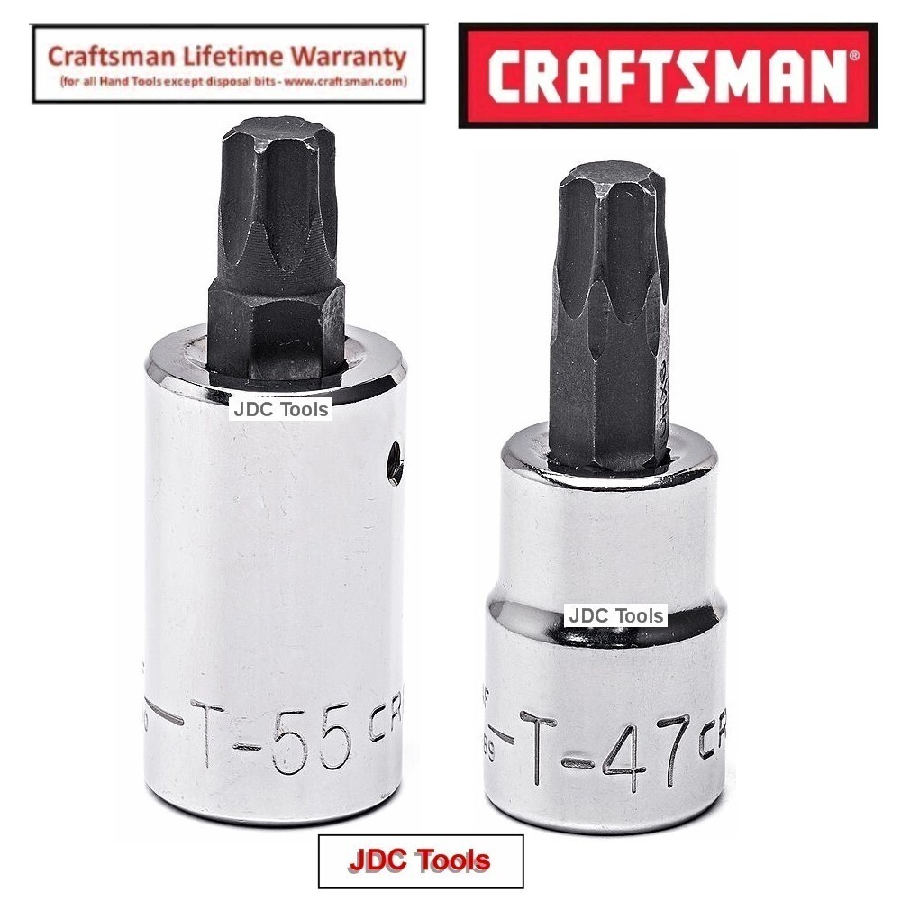 CRAFTSMAN HAND TOOLS 13pc 1/4 3/8 1/2 Torx / Star bit ratchet wrench socket set