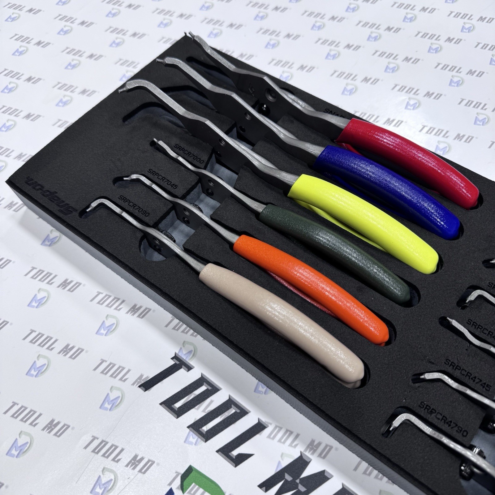 Snap-on Tools USA Multi-Color Snap Ring Plier Set w/GREY Organizer SRPCR1200DTFG