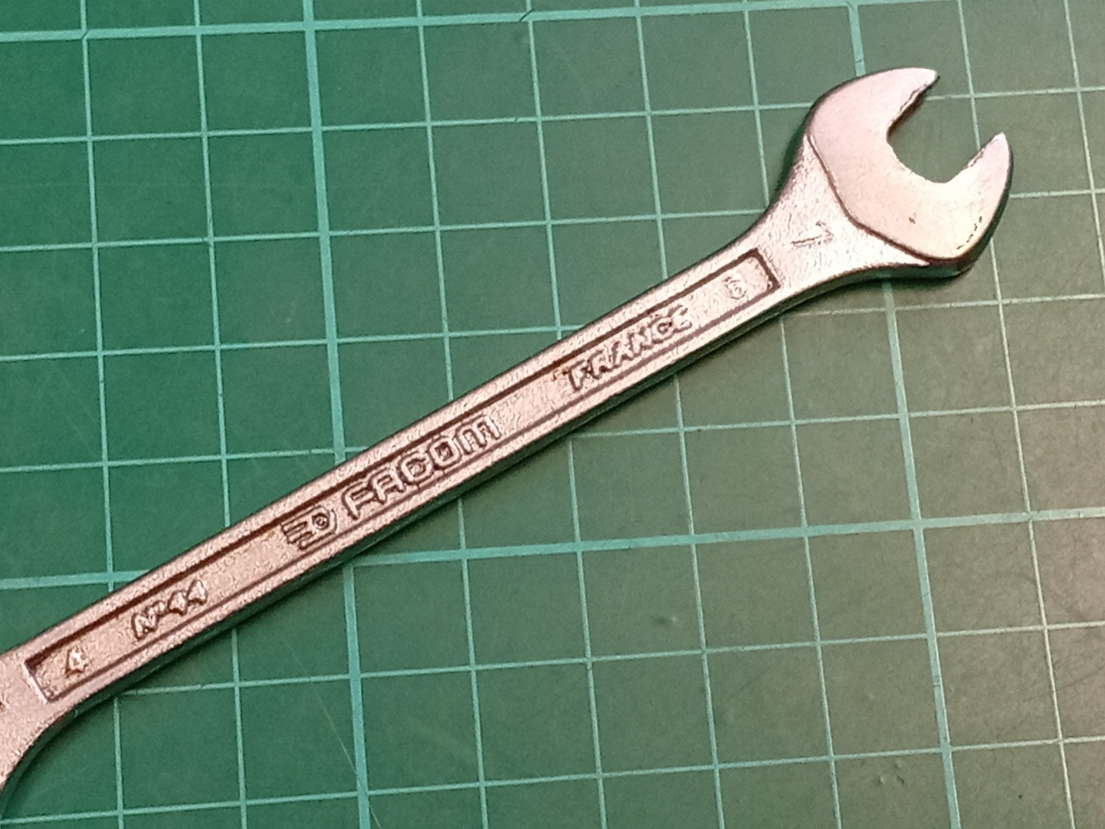 Facom No44, 7mm x 9mm, Vanachrome Super S, Open Ended Spanner, Made In France