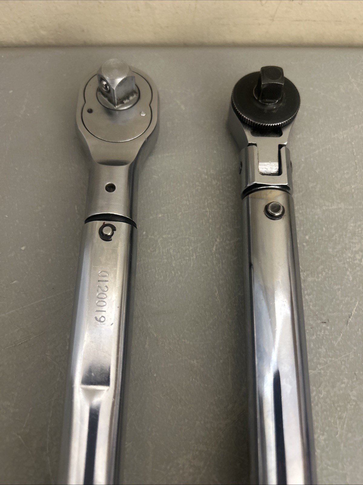 2 Torque Wrenches 1/2” And 3/8” Unknown Brand/ For Parts Or Repair