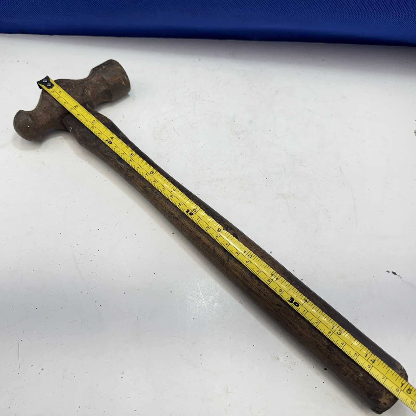 Ball Pein Hammer 900g 15″ Hickory Shaft Vintage Reclaimed Tools Carpentry