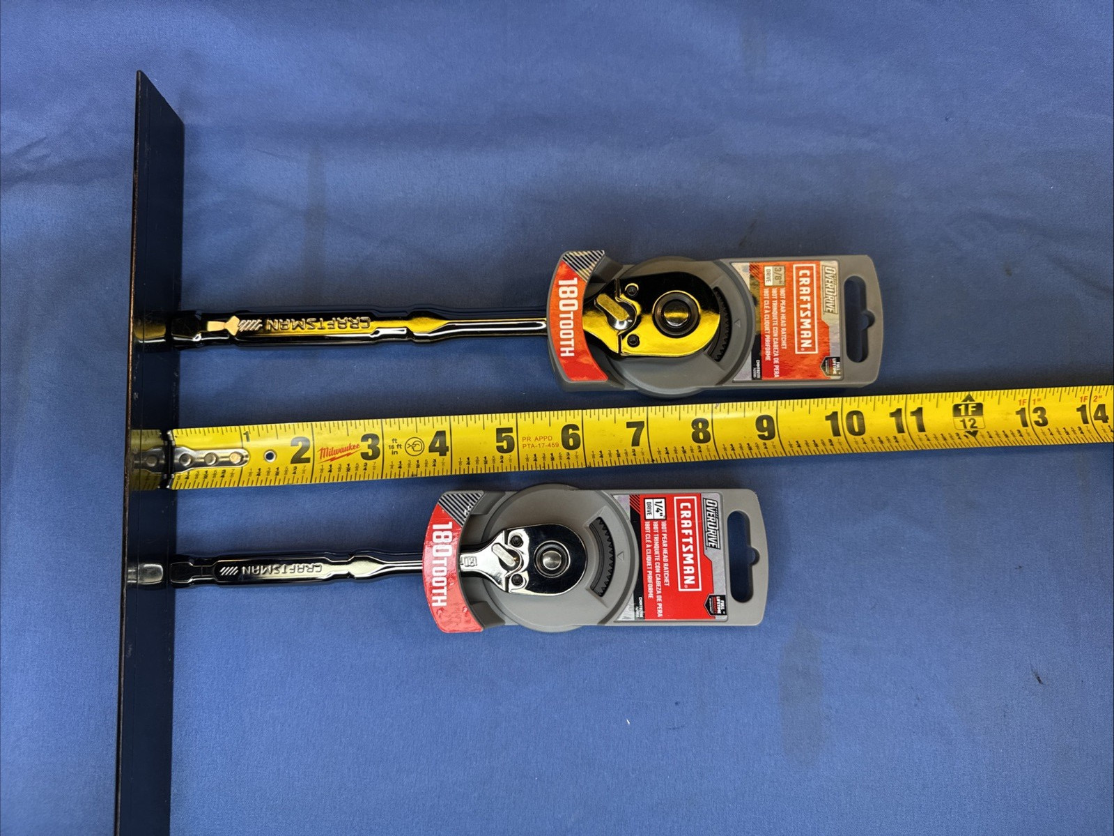 New Craftsman 2 pc. 180 Tooth Overdrive Ratchet Set 3/8″ & 1/4″ Drive~ Gun Metal