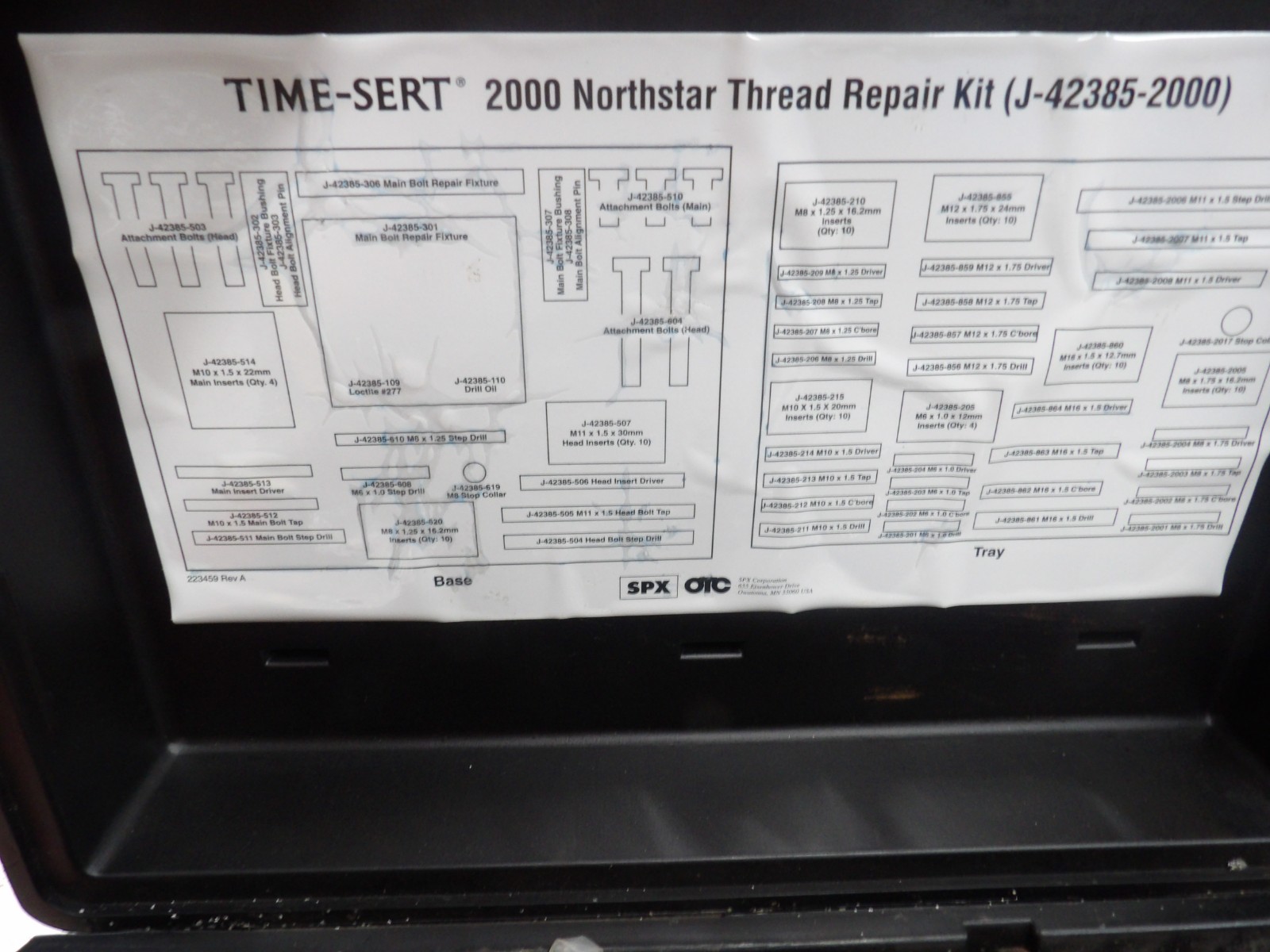 Kent Moore Time Sert J-42385-2000 Thread Repair Kit-36 Piece Set