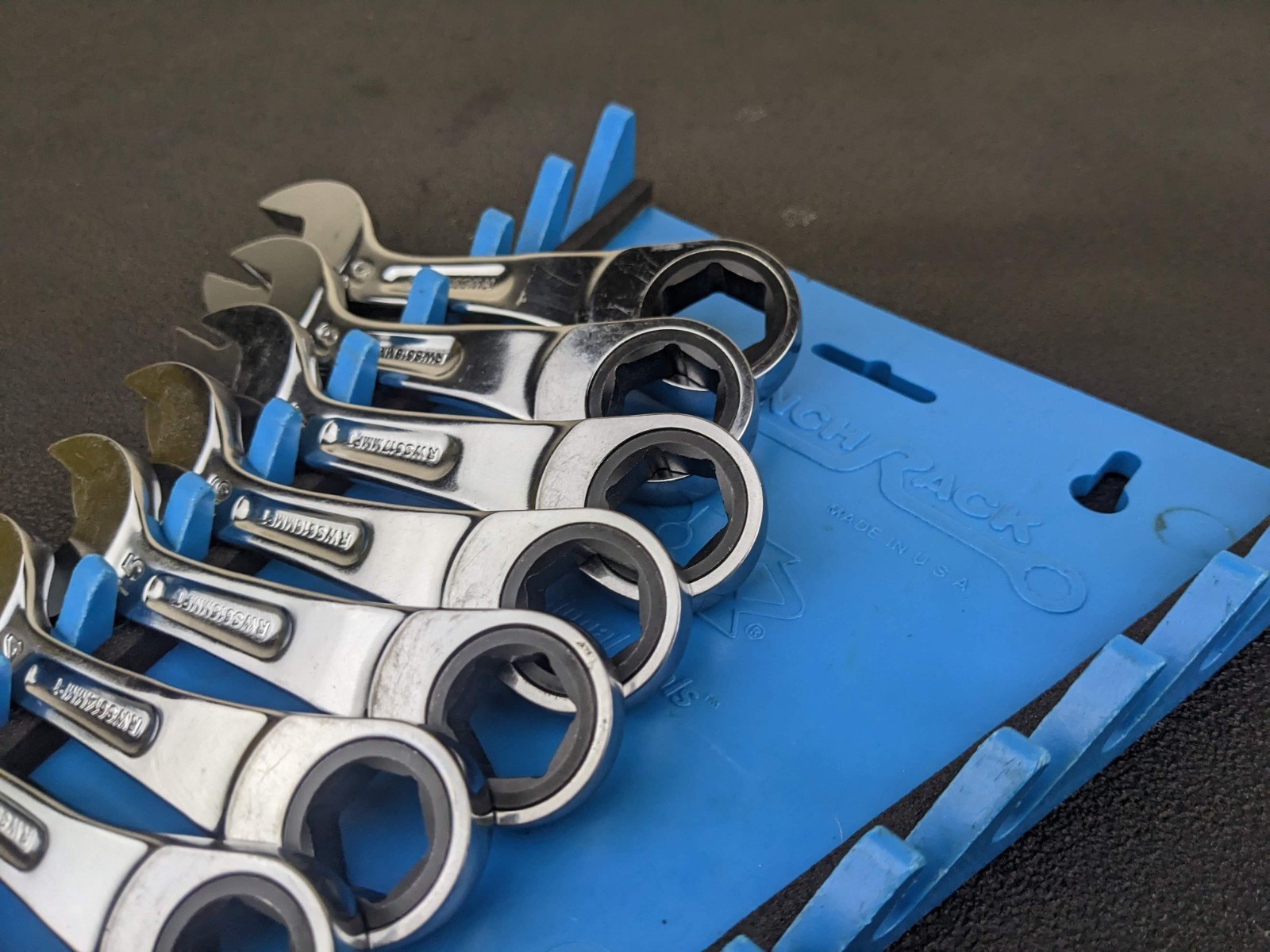 #bo789 Mac Tools SRWMS146PT 14pc Metric 6 Point Stubby Ratcheting Wrench Set