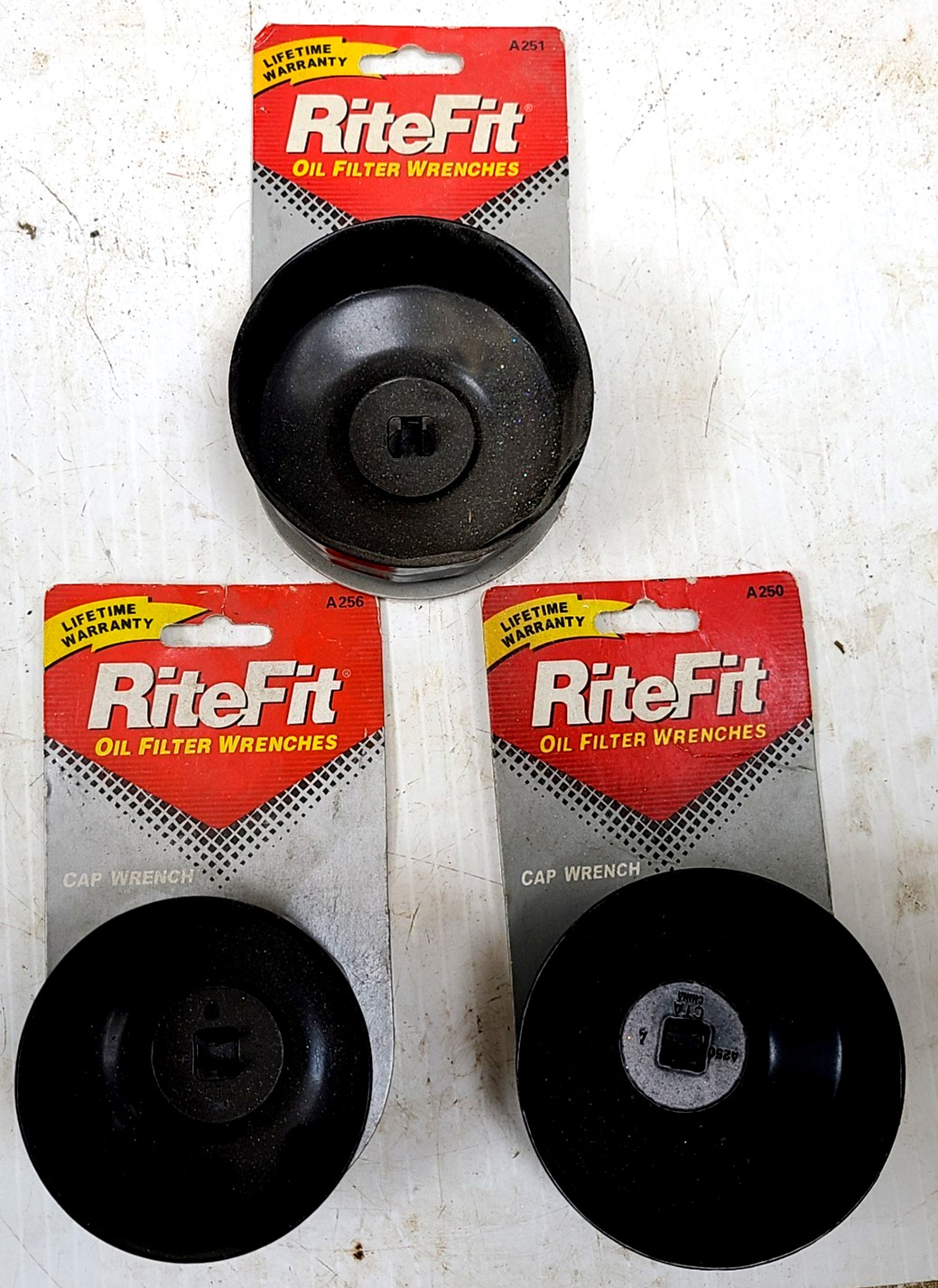 Rite fit Oil Filter Wrench Lot Of 3 A250 A251 A256 76mm 68mm