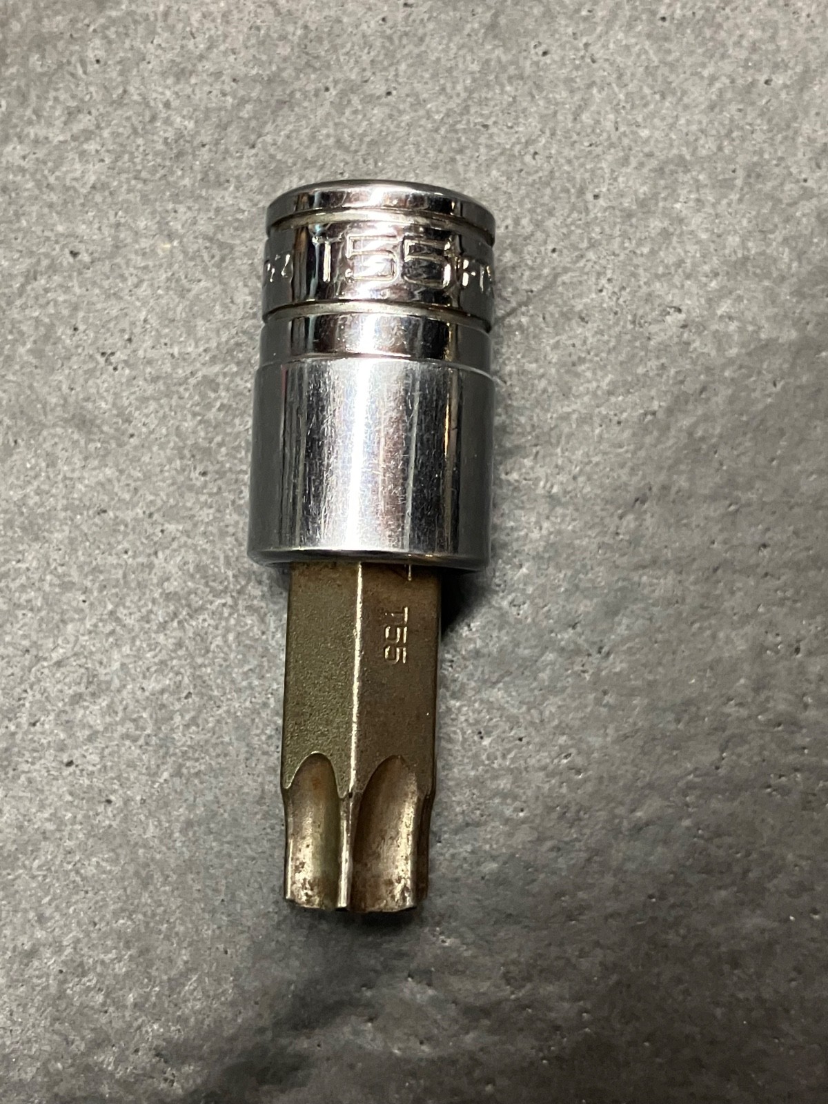 SNAP-ON Standard T55 Torx Bit Chrome Socket Driver 3/8” Dr. – USA – (g)