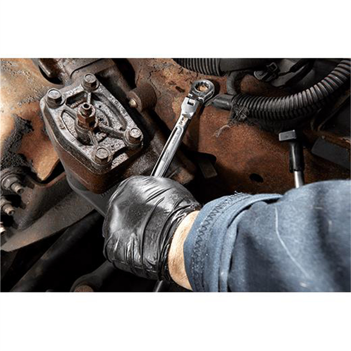 Milwaukee 48-22-9513 15pc Metric Flex Head Ratcheting Wrench Set, MAXBITE Grip
