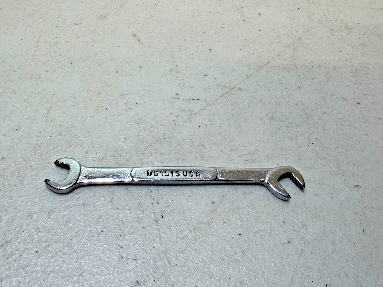 Snap On DS1615 1/4″ & 15/64″ SAE Open End Ignition Wrench Used Free Shipping