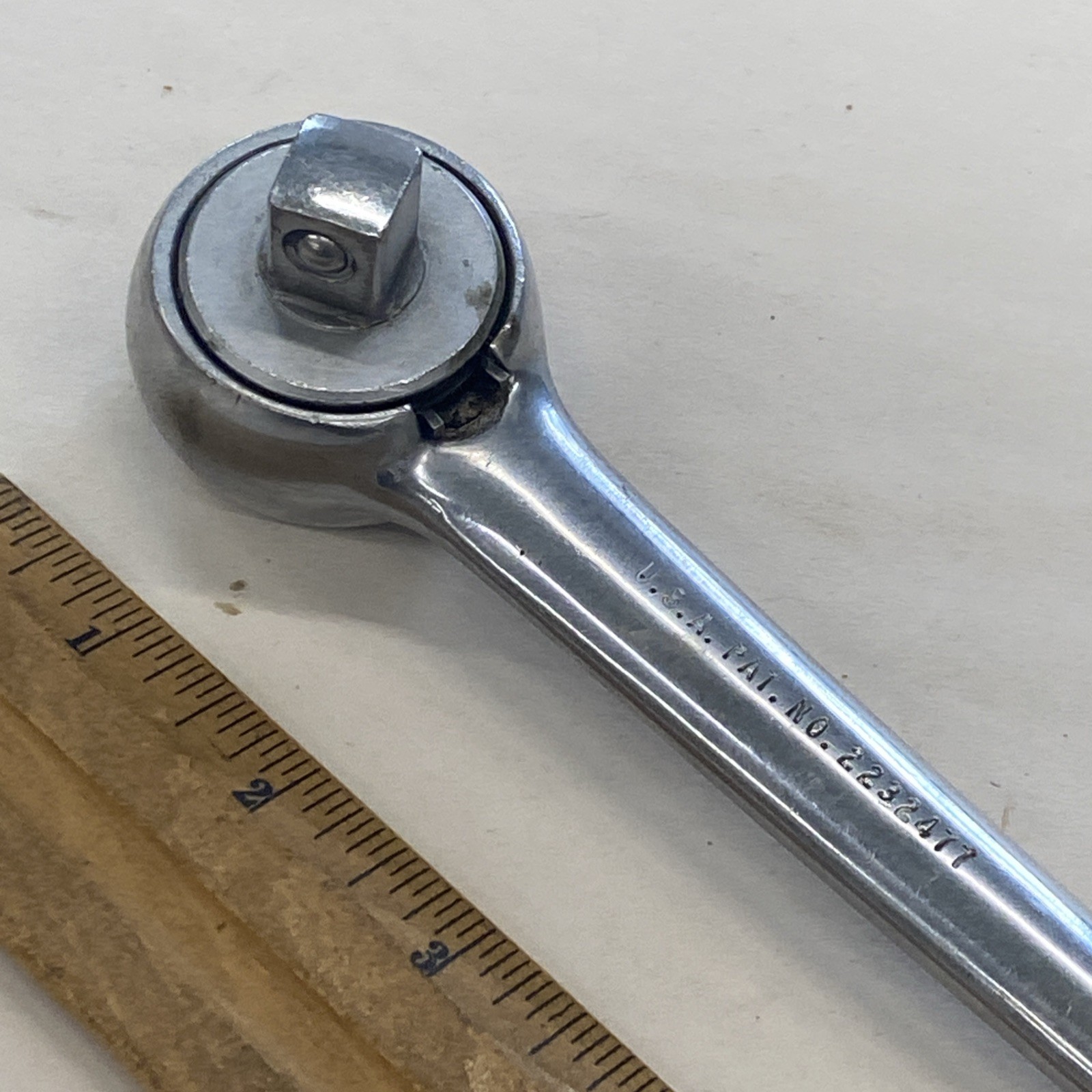 S-K SK USA 42470, 1/2″ Drive 10″ Ratchet, Knurled Handle, Inscribed READ, M0629