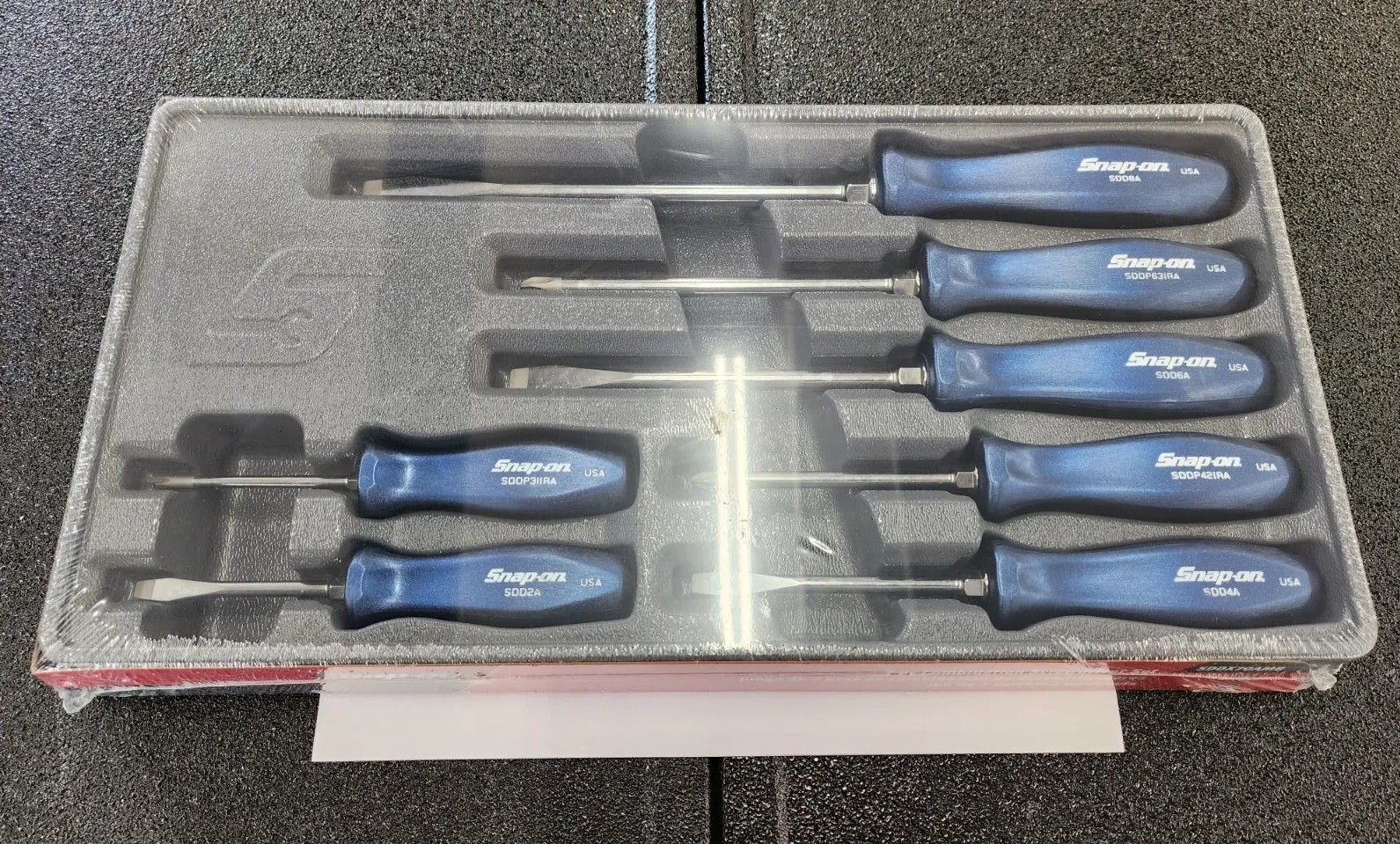 Snap-on Tools NEW 7pc POWER BLUE Hard Grip Combination Screwdriver Set SDDX70AMB