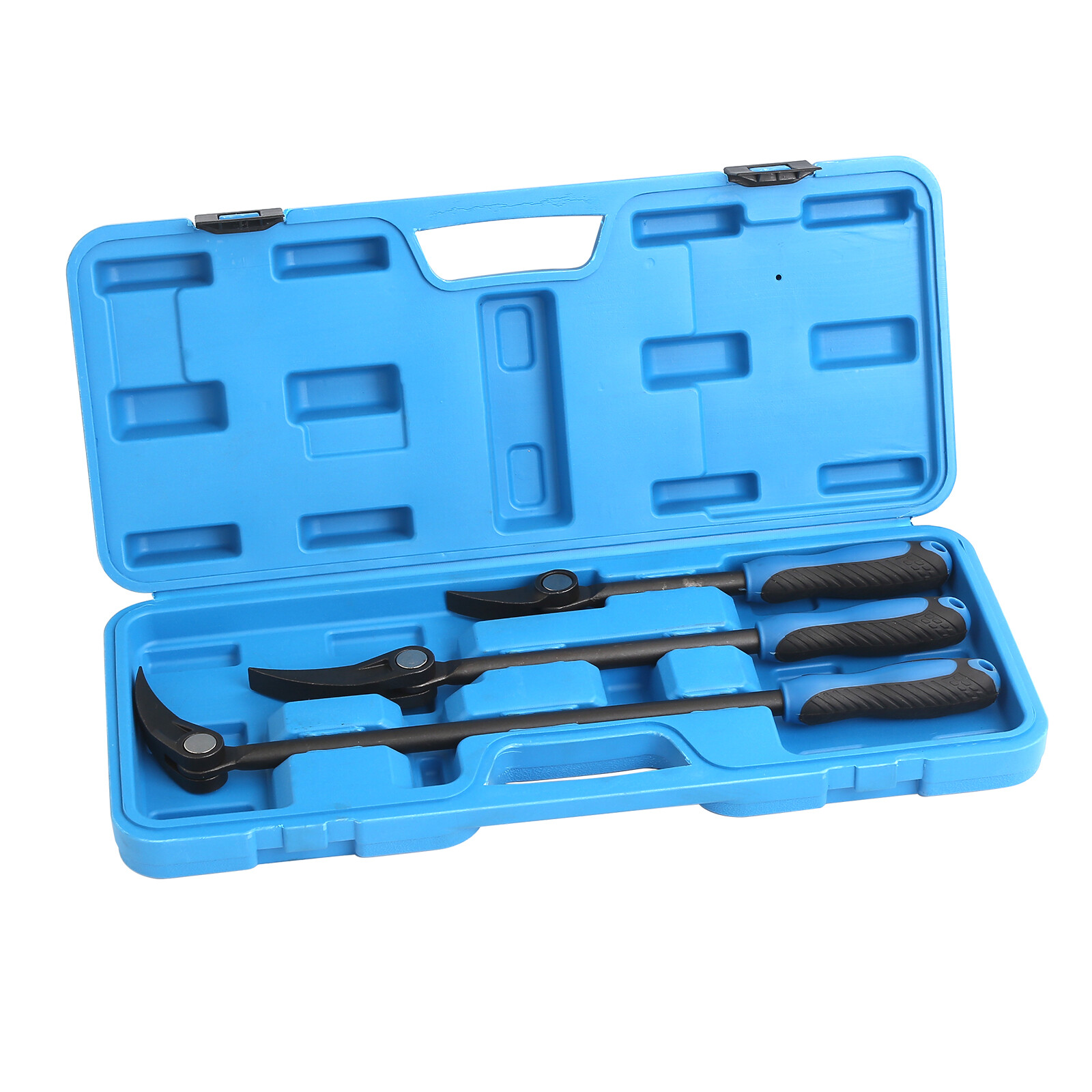 3pc 8″ 12″ 16″ HSS Indexable Pry Bar Set, 11-Position Adjustable Angle Pry Bars