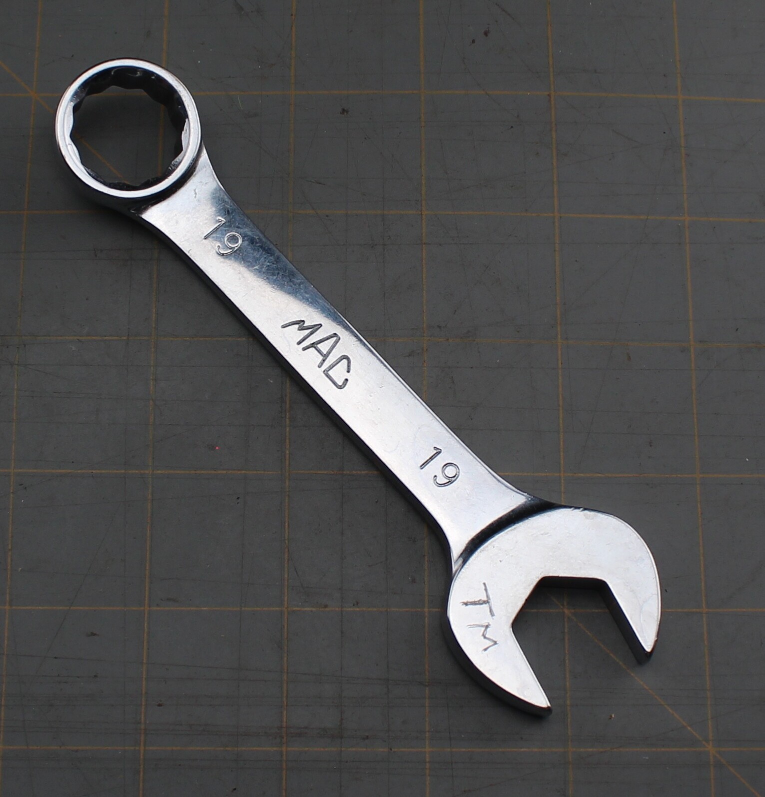 Mac Tools USA CS219MM 19mm 12 Point Chrome Short Stubby Combination Wrench