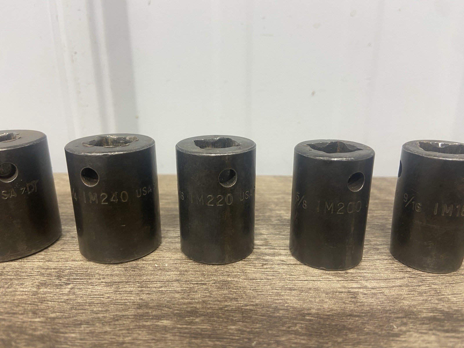 Snap-on SET 9 pc 6 point 1/2″ Dr IM320-IM120A Shallow Impact Socket Set