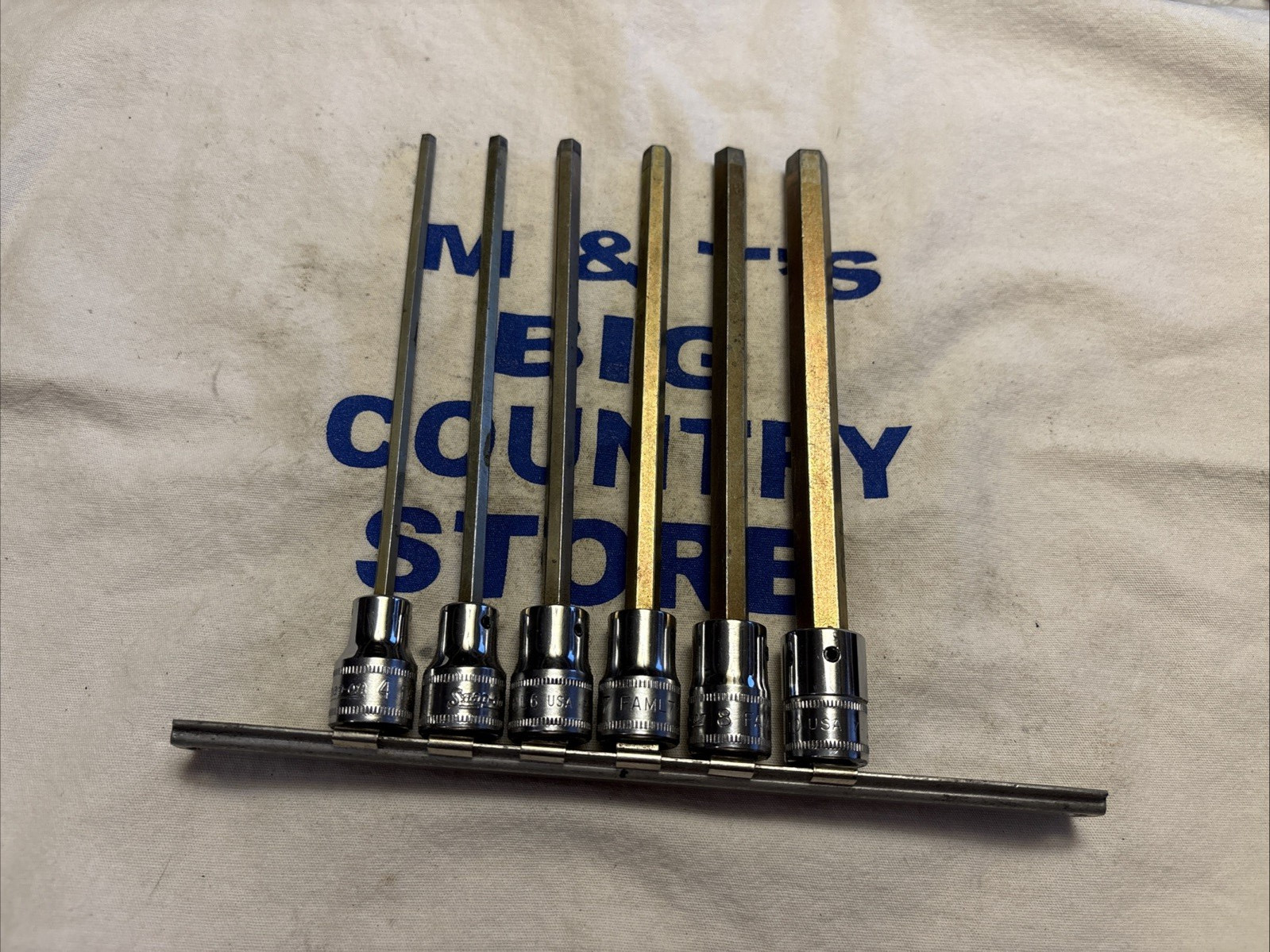 Snap-on USA 3/8″ Drive 6pc Metric Extra-Long Hex Bit Socket Driver Set 206EFAML