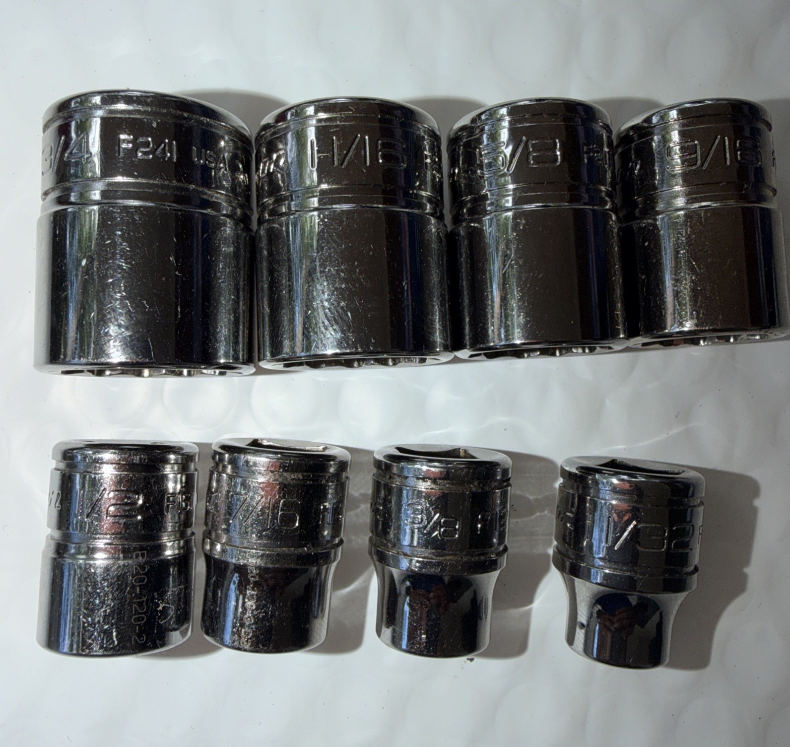 Snap-On Tools Socket Set 3/8″ Drive 11/32-TO-3/4-12 Point 8 Pieces