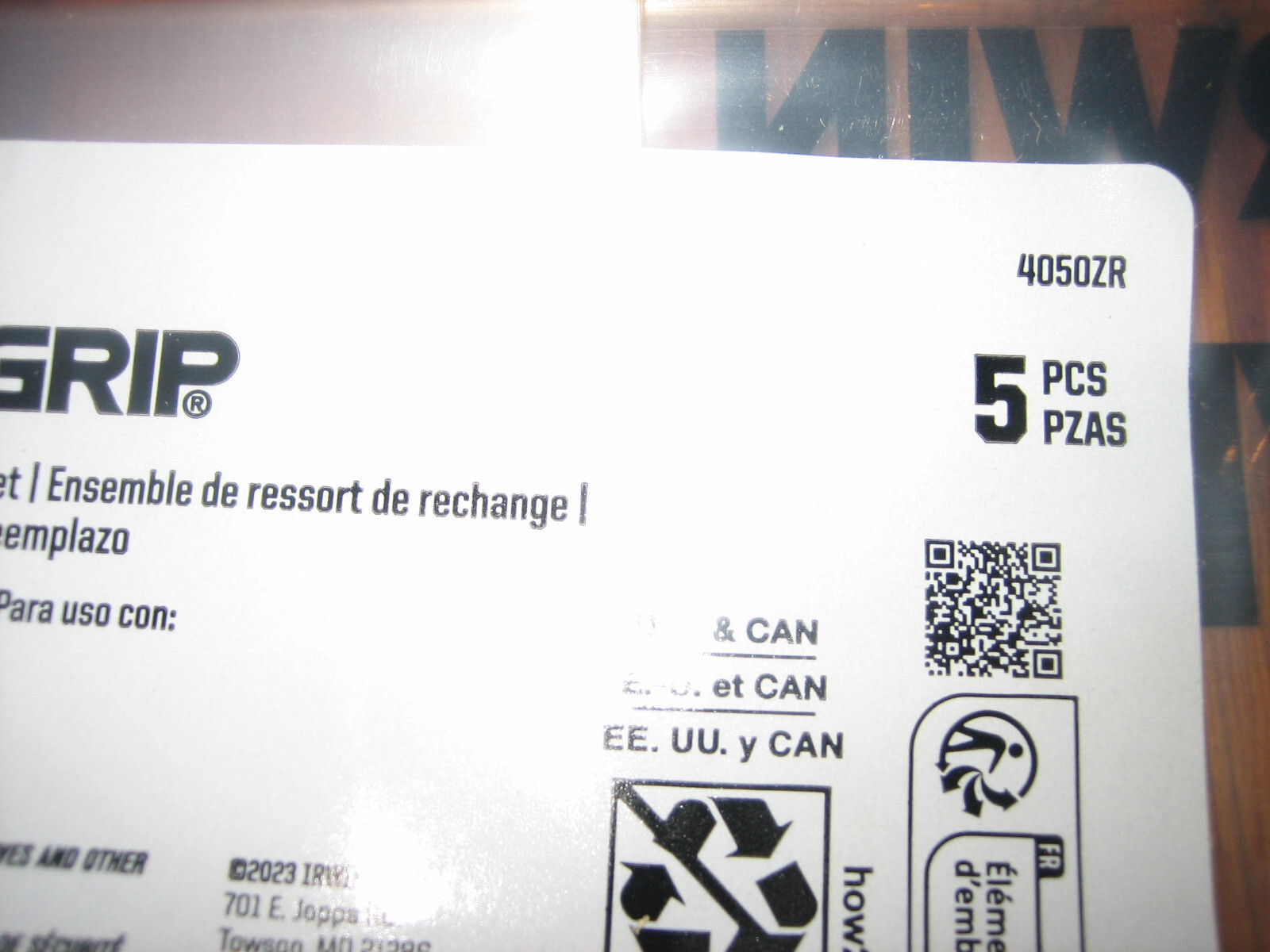 Lot of 6 Assorted, Genuine Irwin Vice Grip (ViceGrip) Springs, One of each size