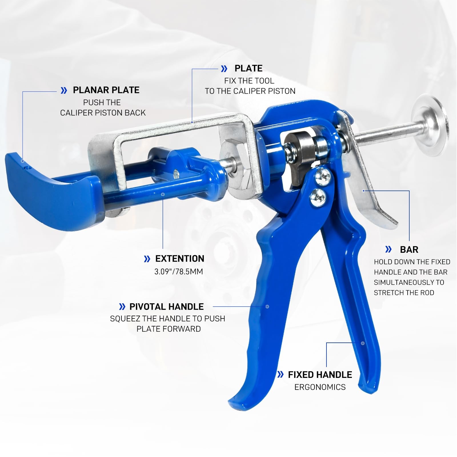 PESIKO 25750 Dual Disc Brake Caliper Compressor Brake Caliper Piston Tool for…