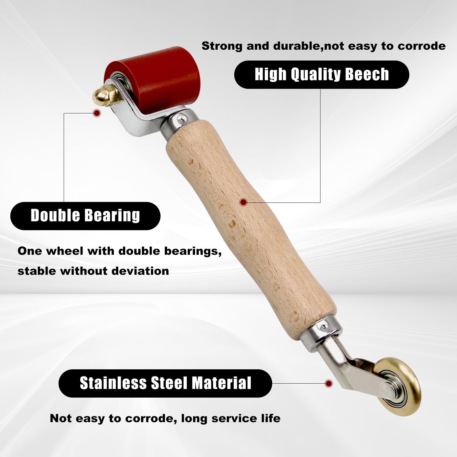 40mm Silicone Seam Roller & 6mm Brass Detail Roller Tool for PVC/TPO Roofing