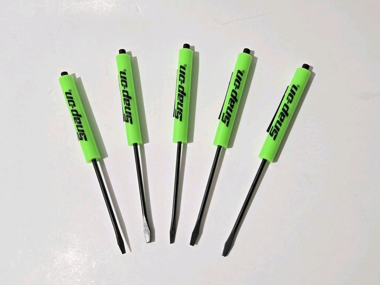 5 Snap on tools Special Edition pocket screwdrivers GREEN PROMO Blacked/Out+gift