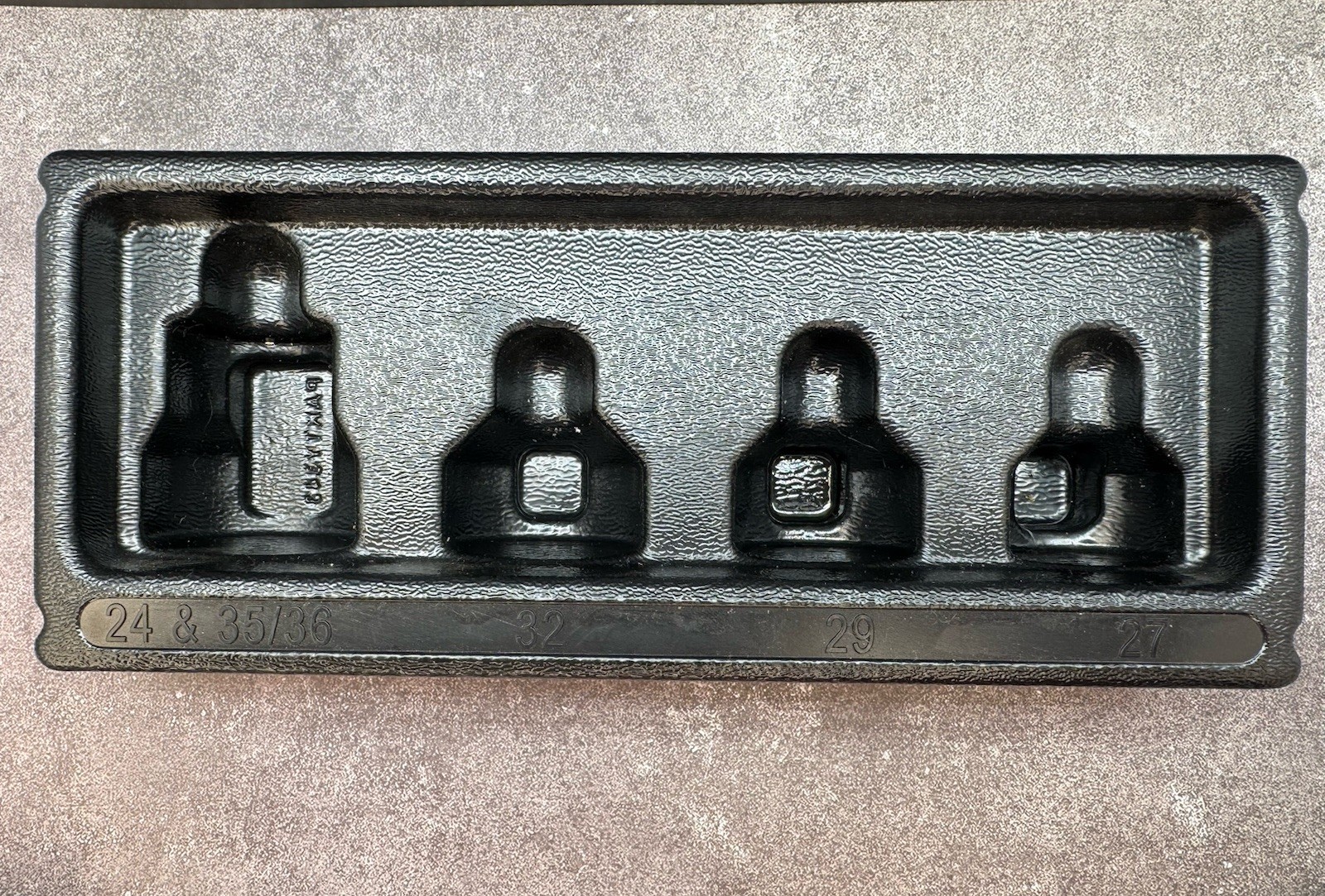 Snap-On OFSKIT, 24/27/35/36mm 4-piece Oil/Fuel Filter Socket Set