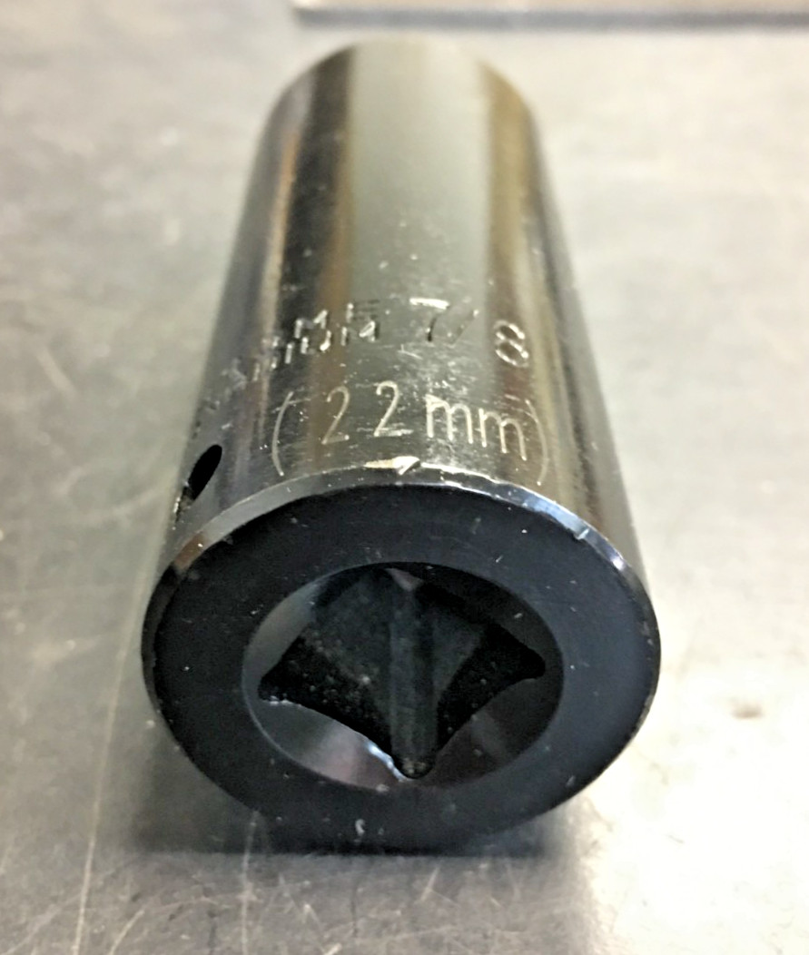 7/8″, 22mm, Chrome Vanadium 1/2” Drive Impact Socket, 6-Point, Heavy Duty Tool
