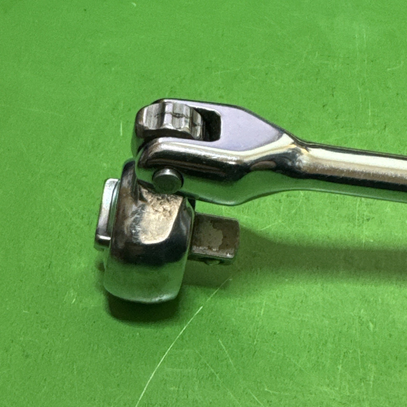 Rare Vintage Indestro Super USA 3/8″ Drive Flex Head Reversible Ratchet MPN 2736