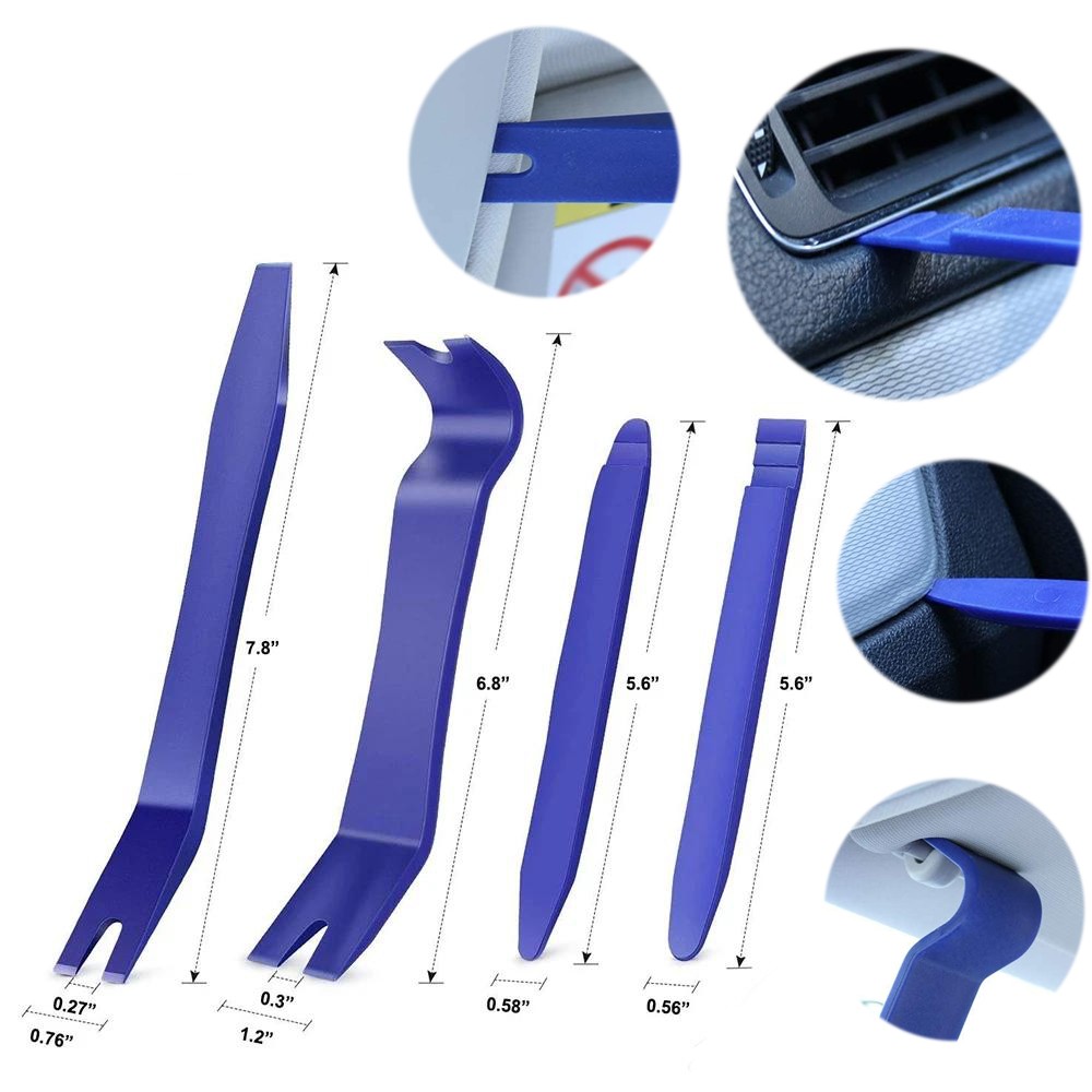 4PC Removal Trim Tool Set Dashboard Door Panel Plastic Car Audio Dash Pry Kit US