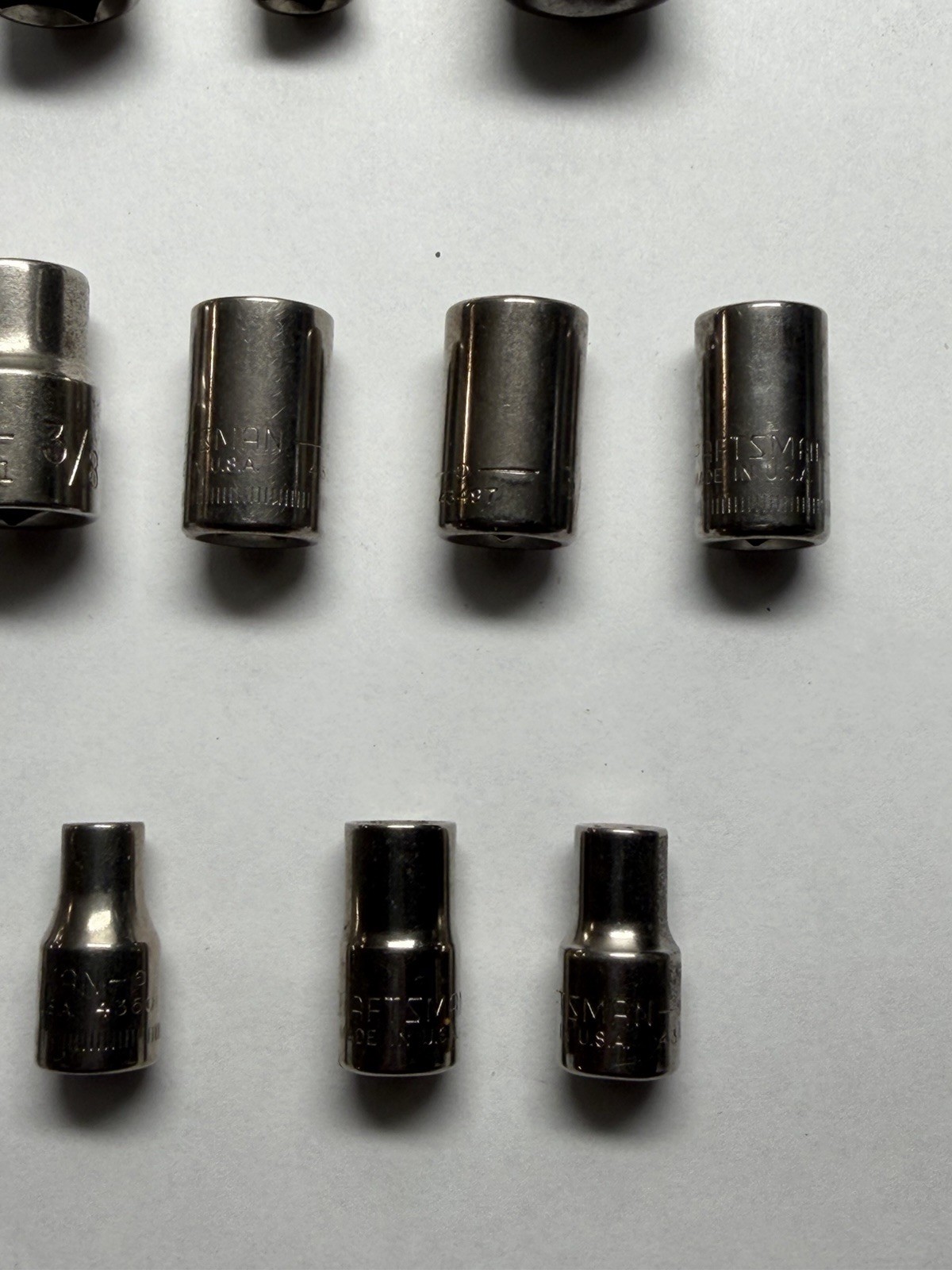 27 Pc Craftsman USA Misc Sockets, Standard & Metric