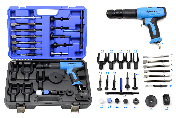 26pcs Powerful Multi-functional Air Hammer Kit Auto repair Tool