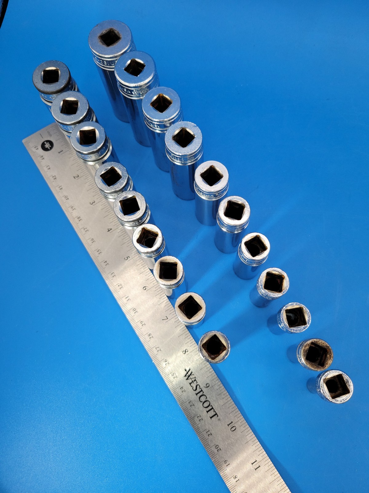 Snap-on Socket Set ⅜” Dr 10mm to 19mm ¼» to ⅞» 6 Pt 20 Pcs SFSM SFS Series T-4-1