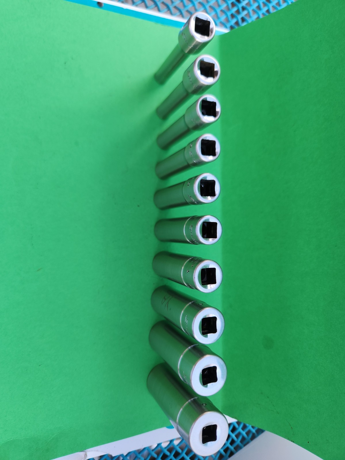10 Snap-on 110STMDY Deep Socket Set 1/4″ Drive SAE 3/16 – 9/16 STMD6-STMD18 A3