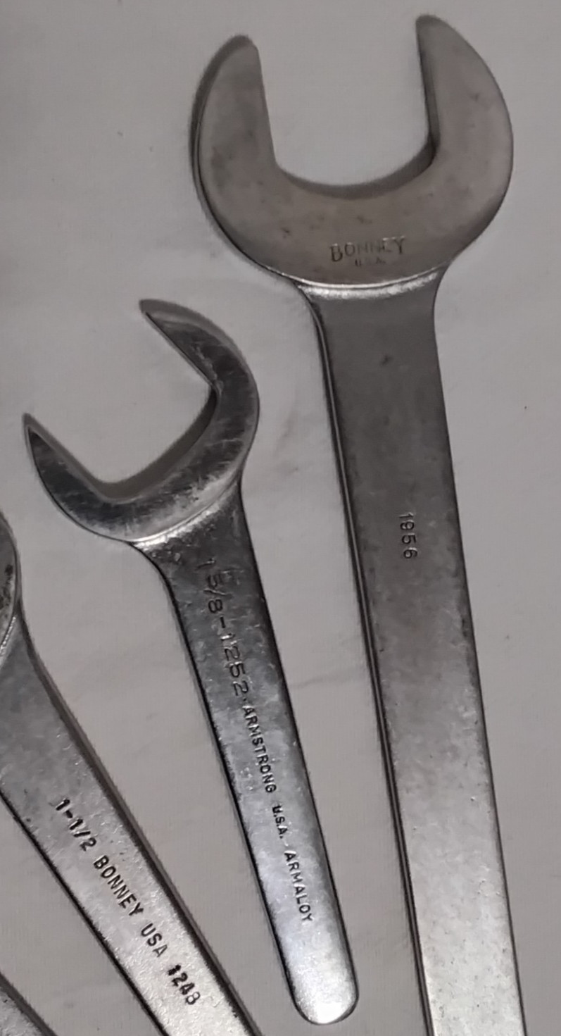 Bonney Pump Hydraulic Thin Aviation Open End Angle Wrench Mix LOT USA Armstrong