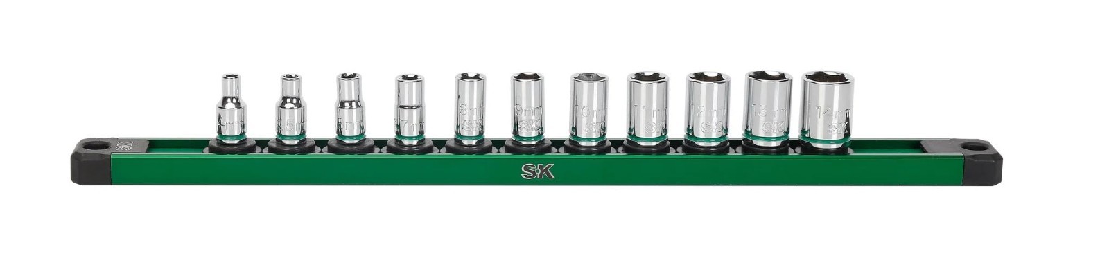 11-Piece 1/4″ Drive Chrome Socket Set – 6 Point Metric & Standard Tools