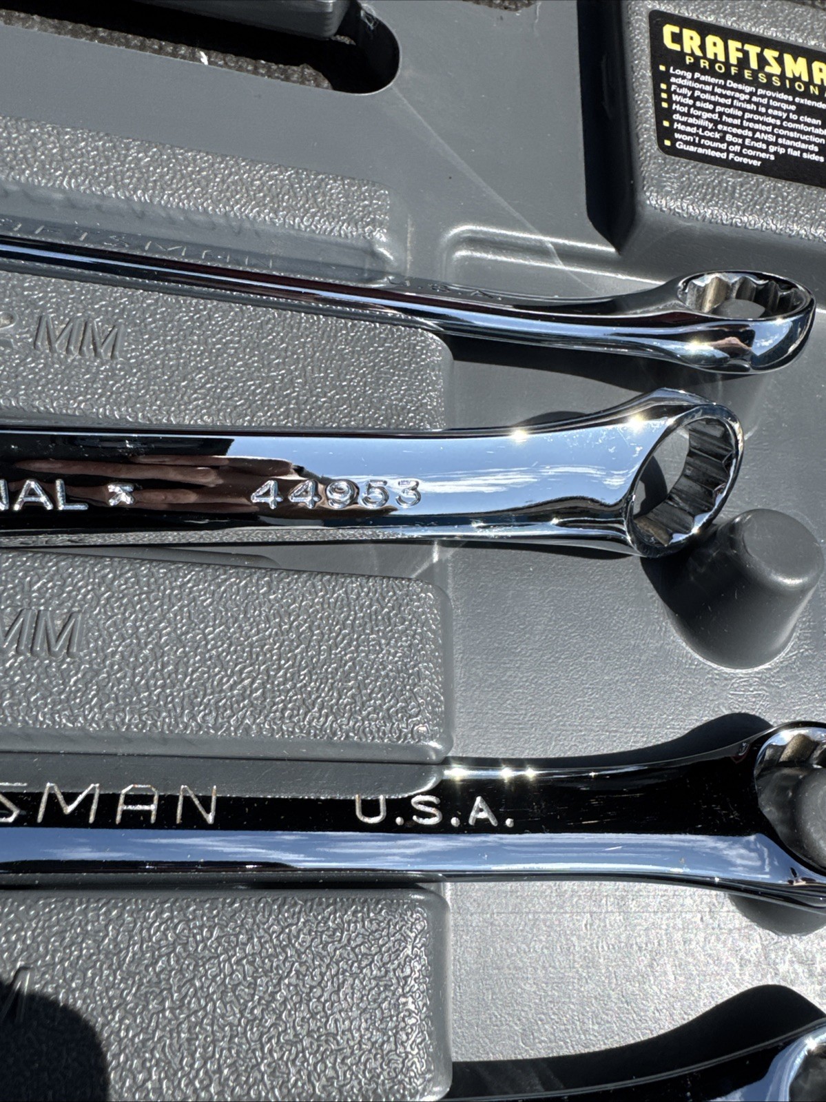 Sears Craftsman Professional Long Pattern Metric Wrench Set 44970 Jumbo K Series