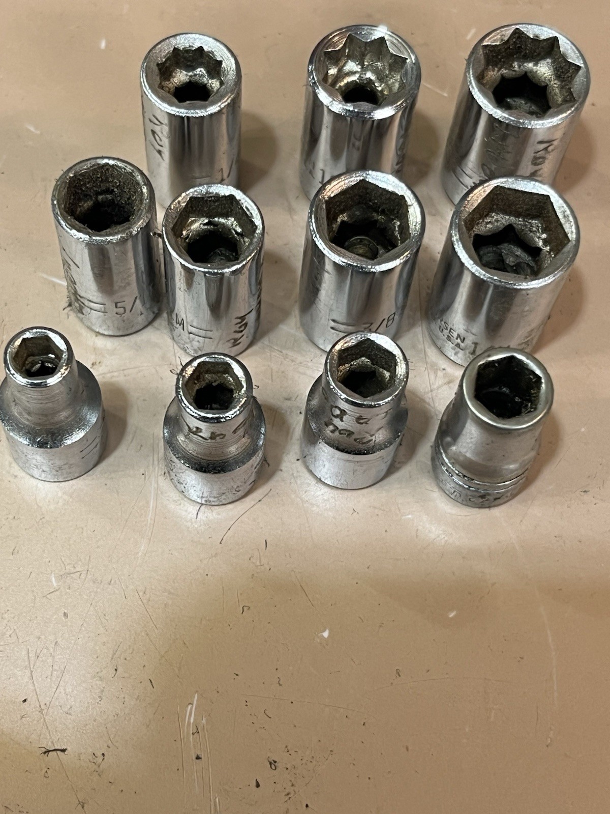 Vintage Thorsen II 16 Piece 1/4” Drive Socket Set