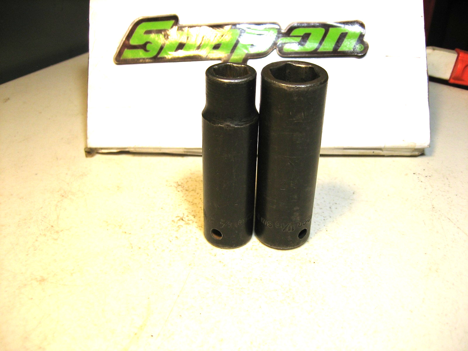 Snap-On USA 1/2″Drive (1/2″ & 11/16”) Lot Of 2 DEEP Impact Sockets