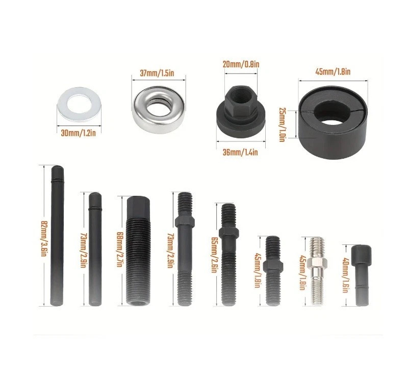 Pulley Puller and Installer Power Steering Pump Remover Alternator – 12 PCS Kit