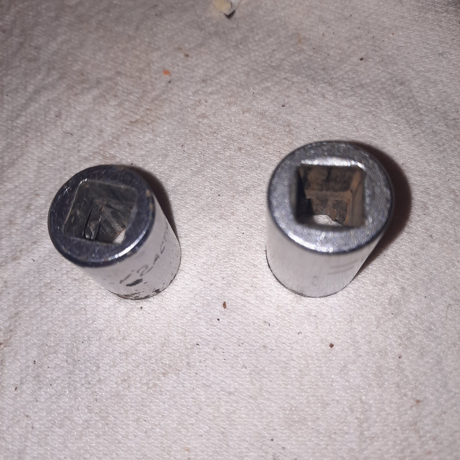 Action Industries 3/8 Dr 1/2 6 pt and 9/16 12 pt Chrome Sockets. Made in USA.
