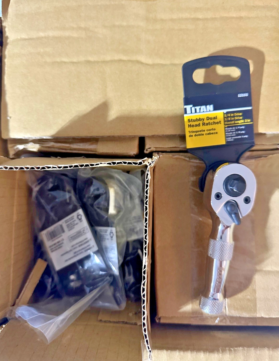 Titan 12103 1/4-Inch and 3/8-Inch Dual Drive x 4-1/8-Inch 60-Tooth Dual Head …