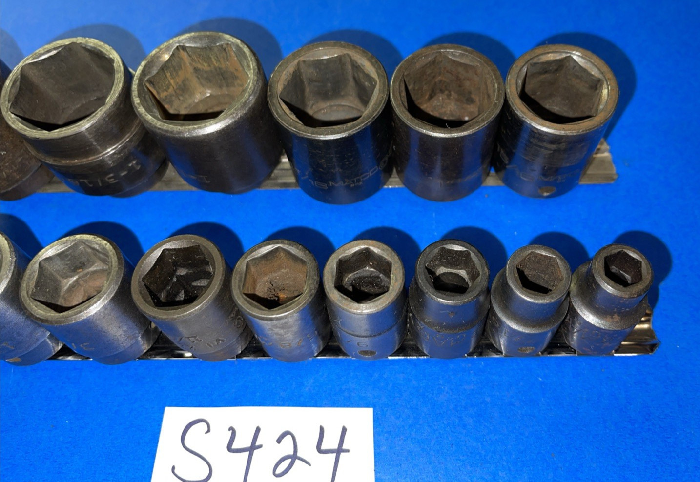MAC TOOLS 15 PIECE 1/2 DRIVE SAE. SHORT IMPACT 6 POINT SOCKET SET 3/8 TO 1-1/4