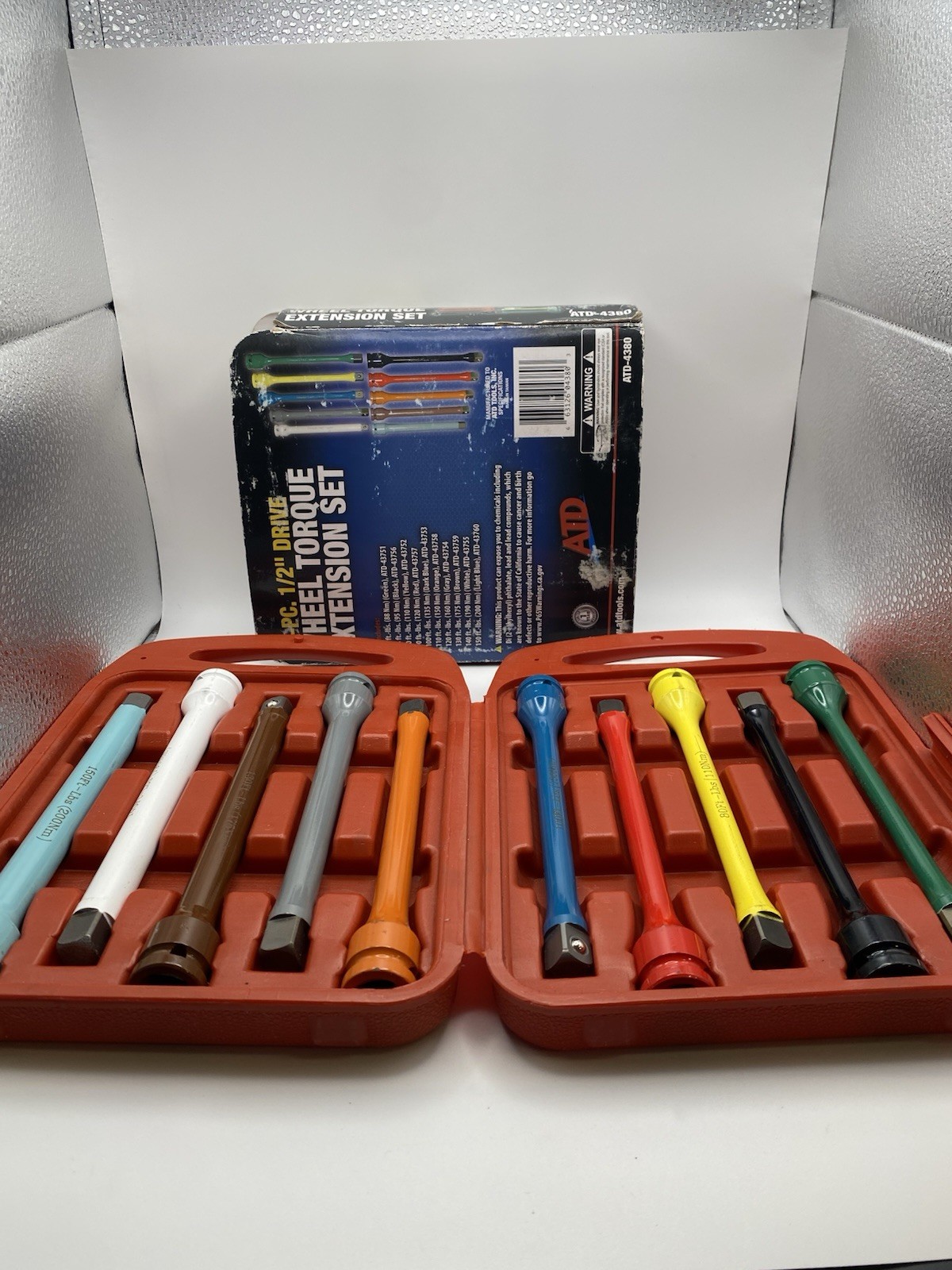 NEW ATD 4380 – 10 Pc. 1/2in. Dr. Wheel Torque Extension Set