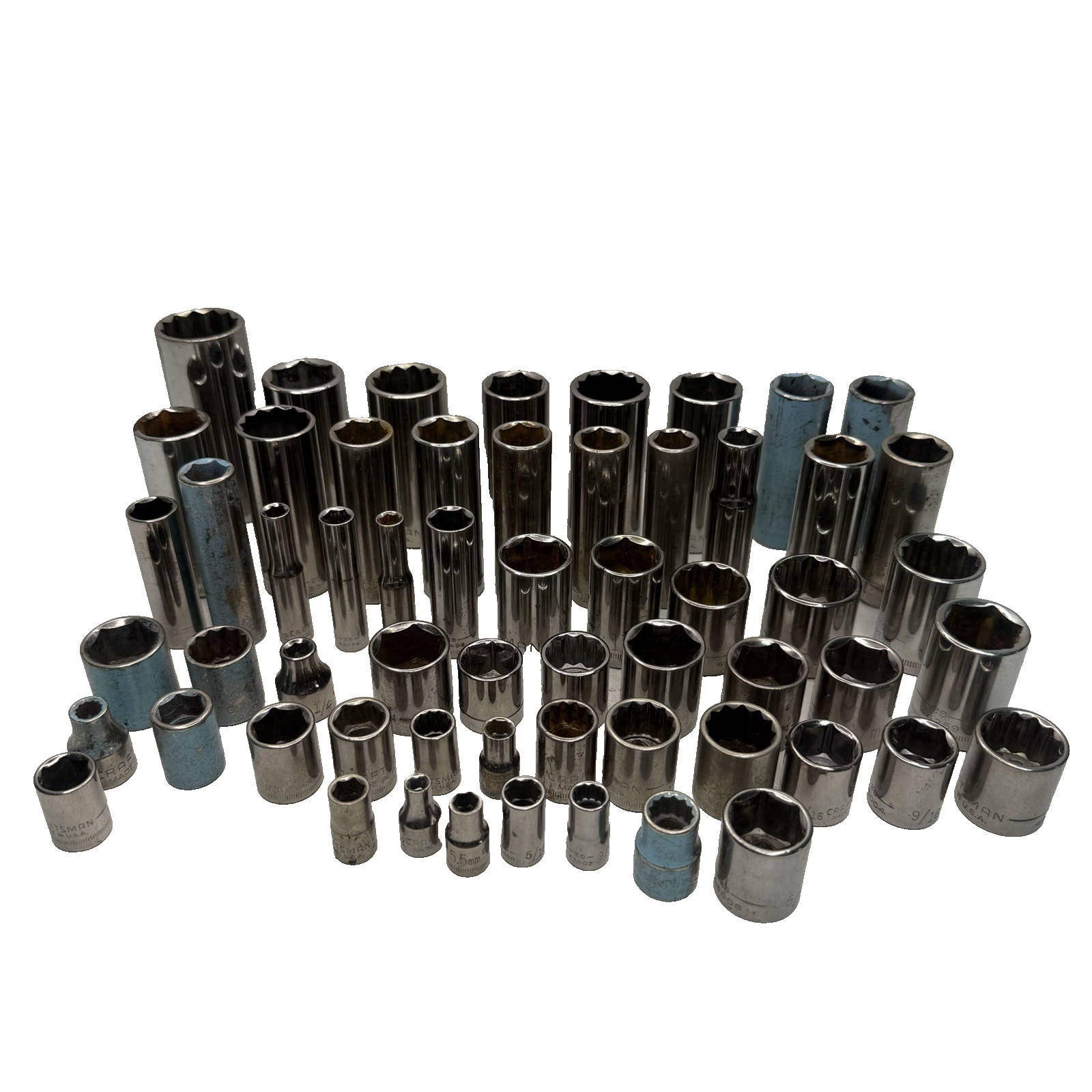 59pc Craftsman Socket Lot 1/4″ 3/8″ 1/2″ Drive SAE Metric Deep Inverted G2