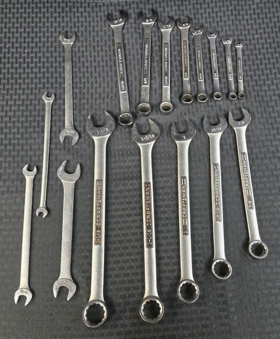 Craftsman SAE Combination Wrench Set, USA 13 pc 3/8 to 1-1/8″, and Thin Wrenches