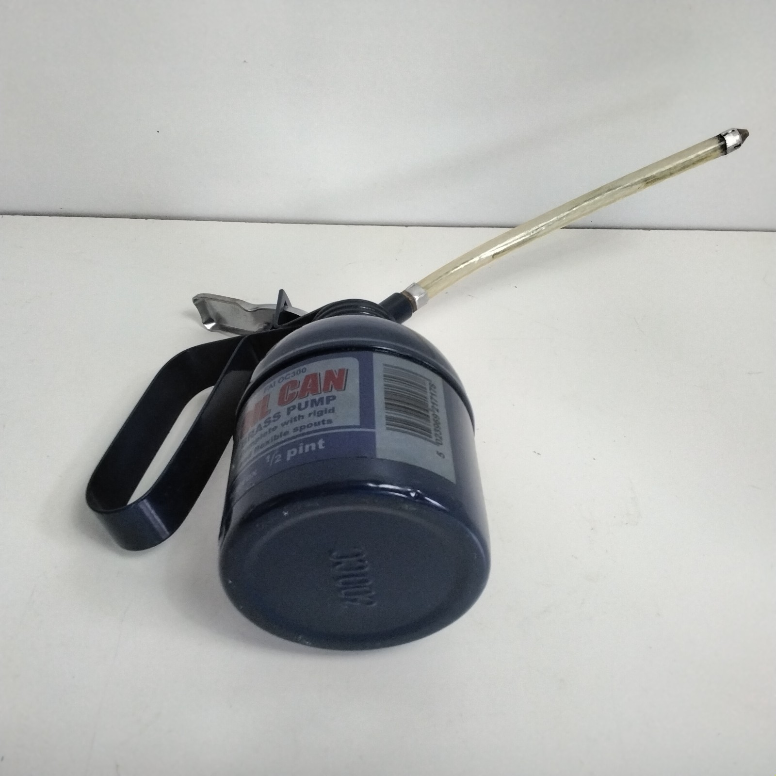 Faithfull Tools 300ml Oil Can Brass Pump 2 Spouts Workshop Tool